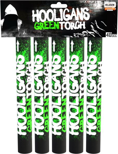 FOTBALOVÁ POCHODEŇ ZELENÁ 5ks (40s.)